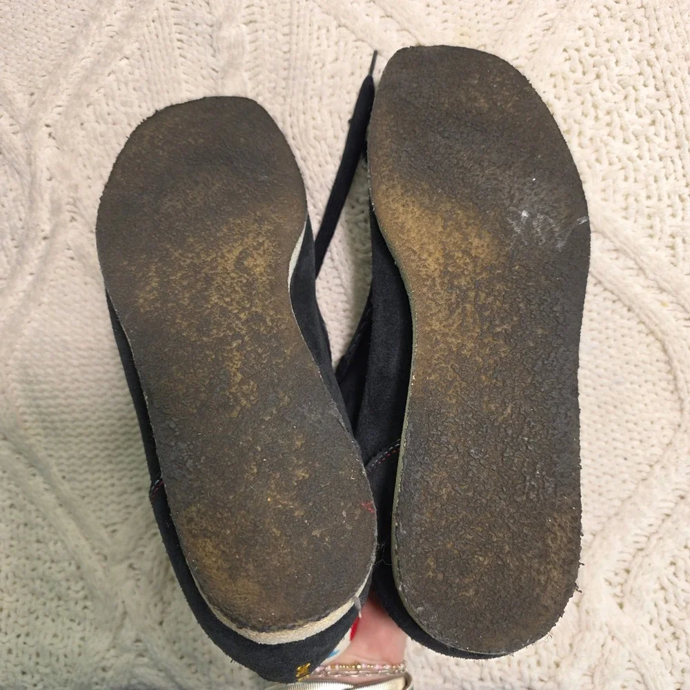Clarks‎ Wallabee Black Suede NYC New York City Map Embroidery Loafer Mens 10 EXC