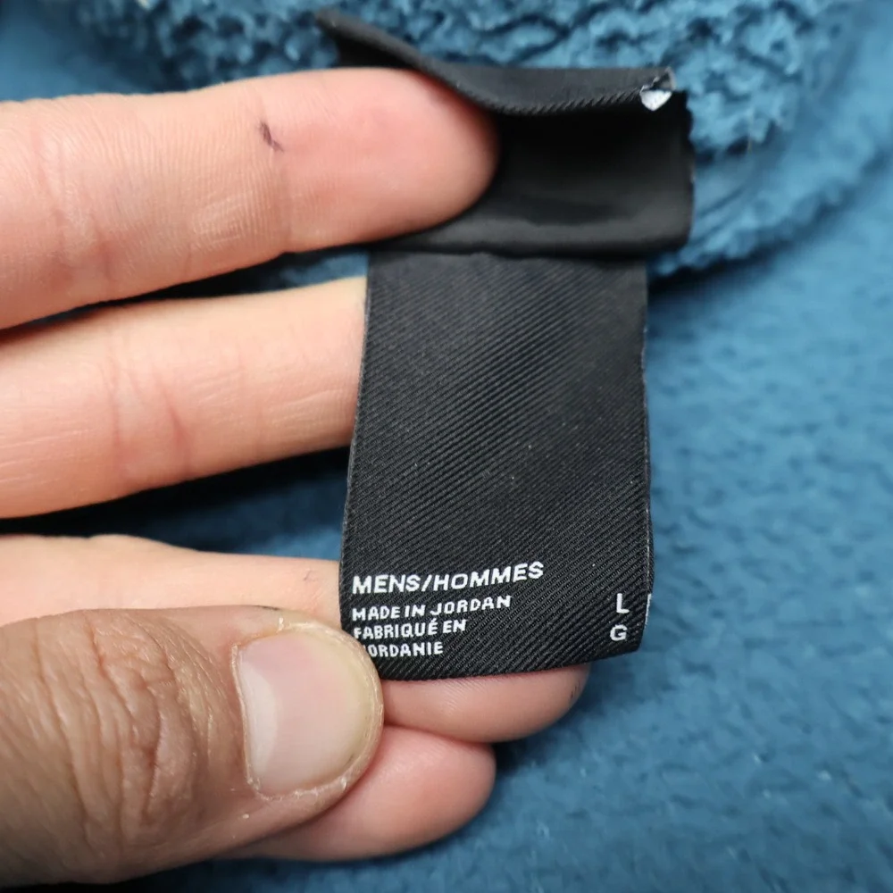 North Face Sweater Mens‎ Large Blue Gordon Lyons Fleece Pullover 1/4 Zip Outdoor