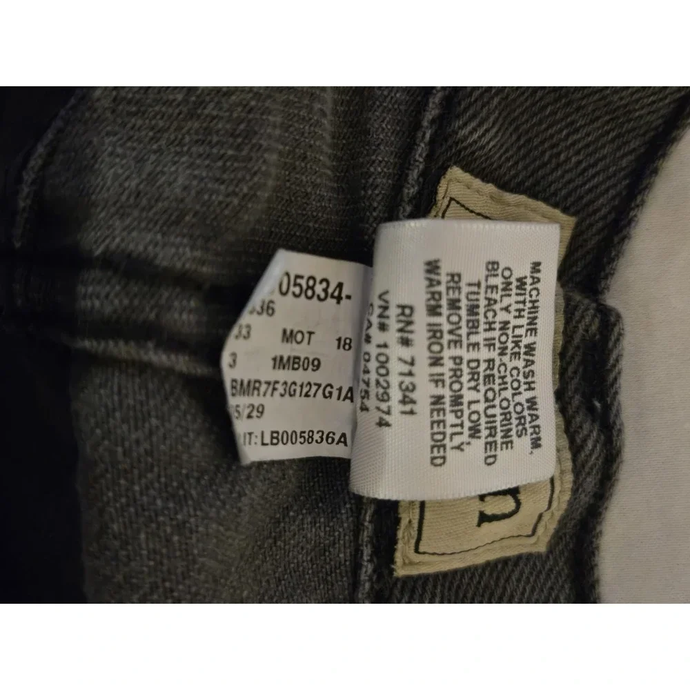 LL Bean Mens‎ 35x29 Denim Jeans Faded Black Classic Fit Straight Leg
