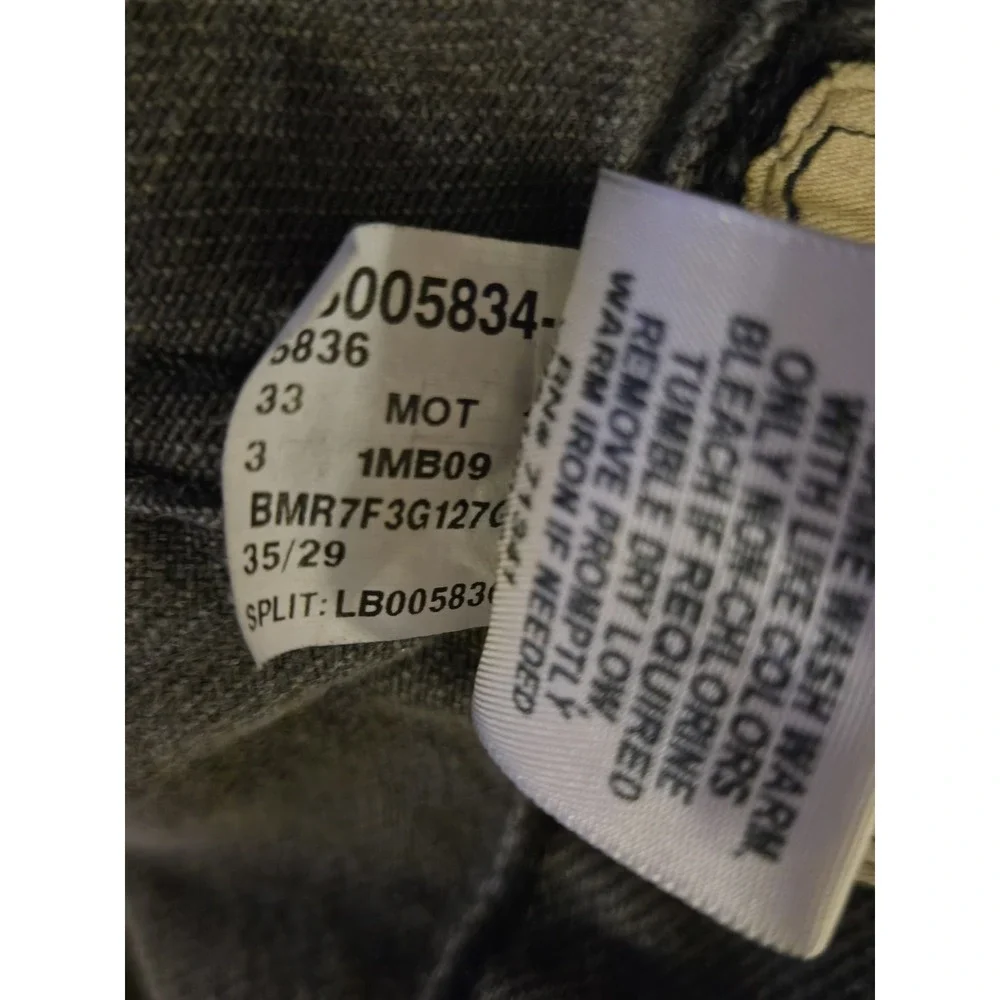 LL Bean Mens‎ 35x29 Denim Jeans Faded Black Classic Fit Straight Leg