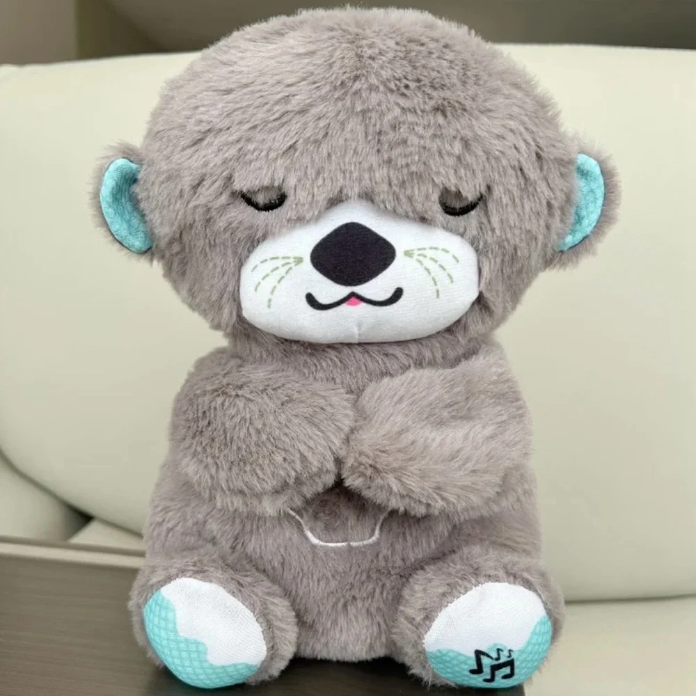 Breathing Otter Plushie Gray New