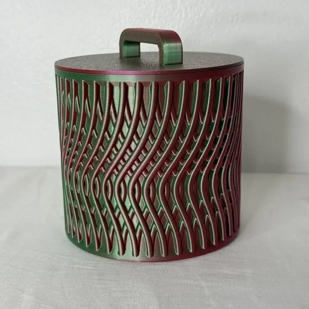 Handmade canister or wavy