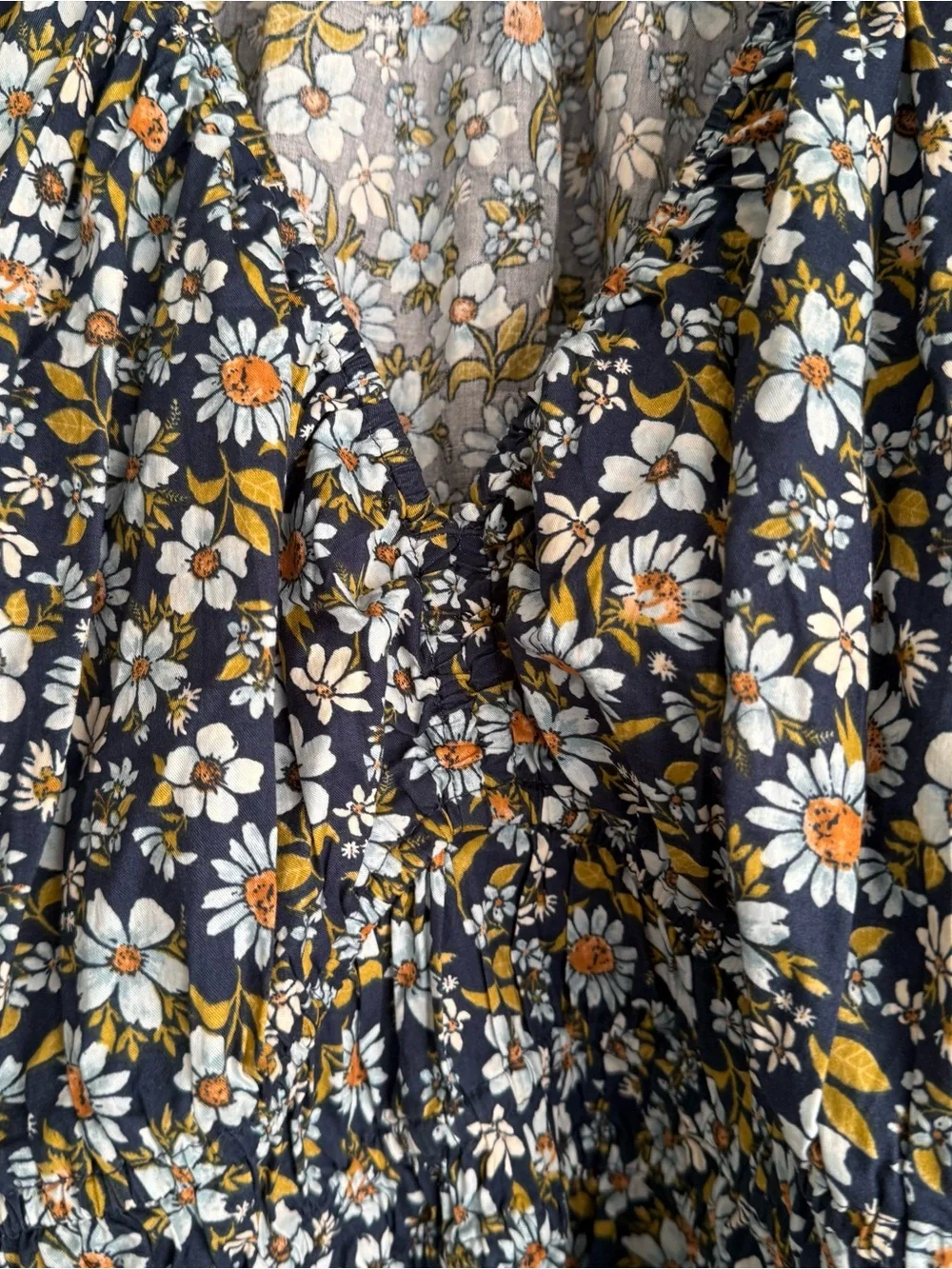 Old Navy peplum white print
