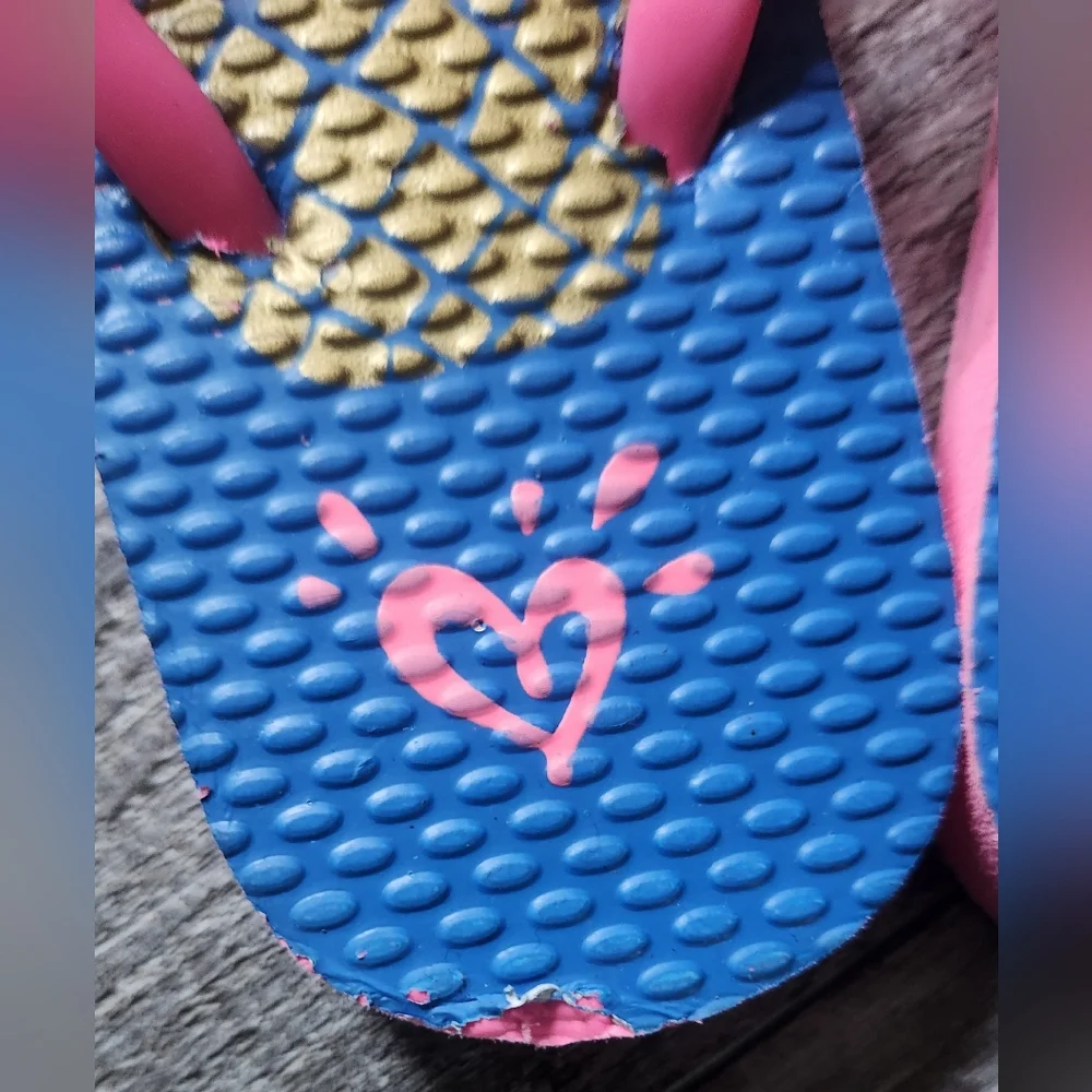 JUSTICE Girls Glitter Flip Flops