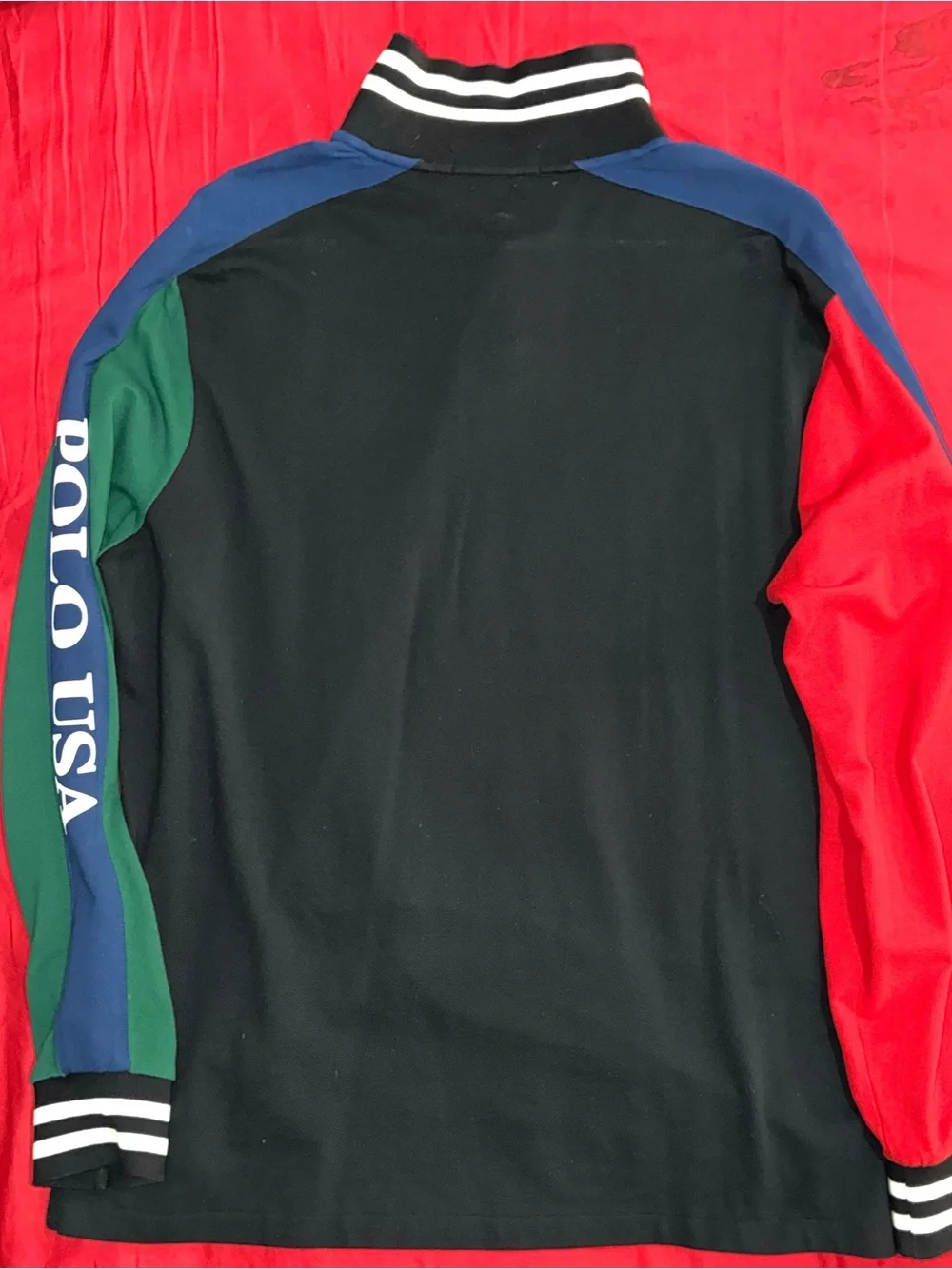 Ralph Lauren Long Sleeve Polo Ski shirt—Stars and Stripes—Size Large