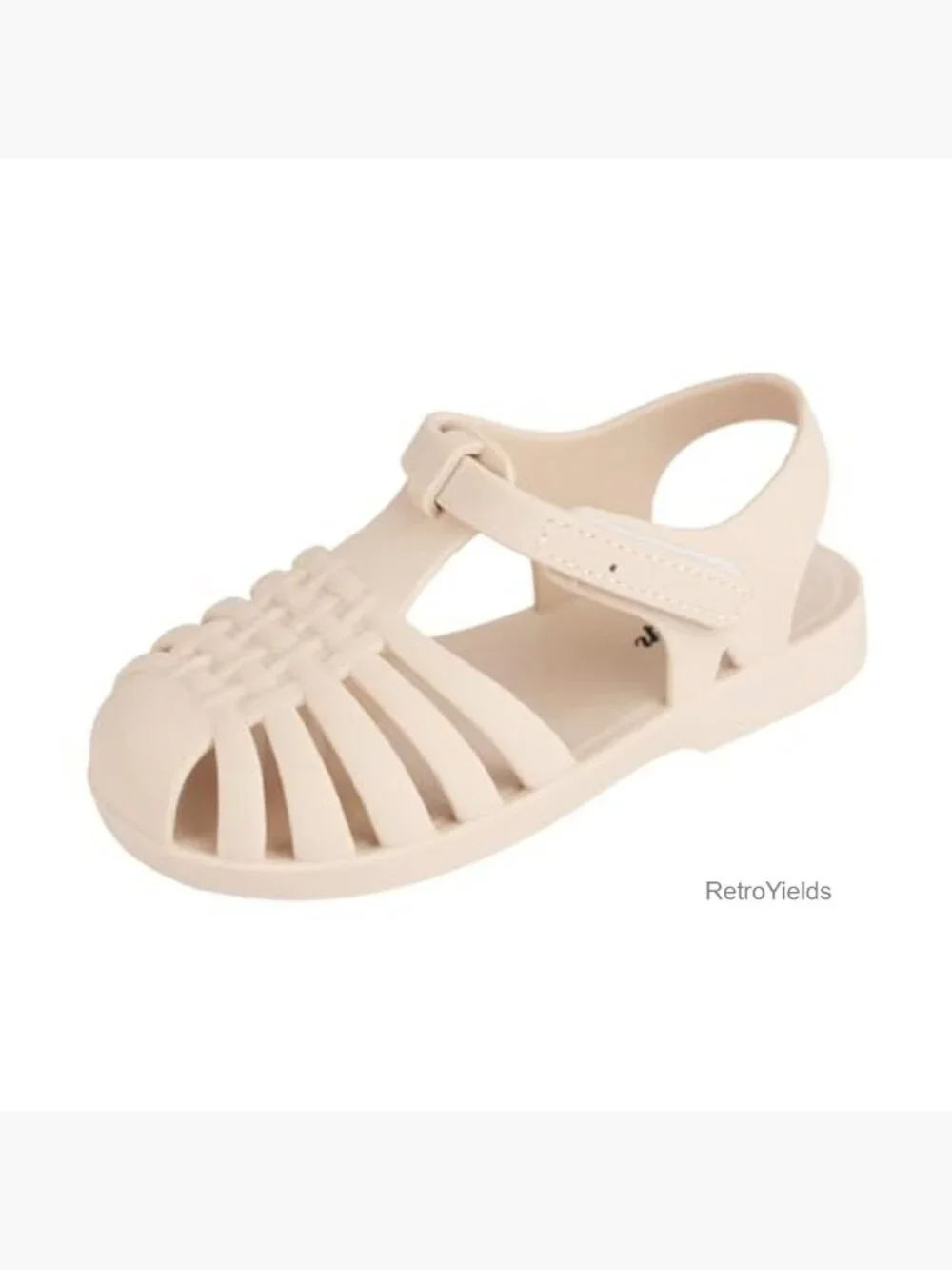 Kids Soft Jelly Sandals Closed Toe Anti-Slip Recycled Easy On Off Summer Beach