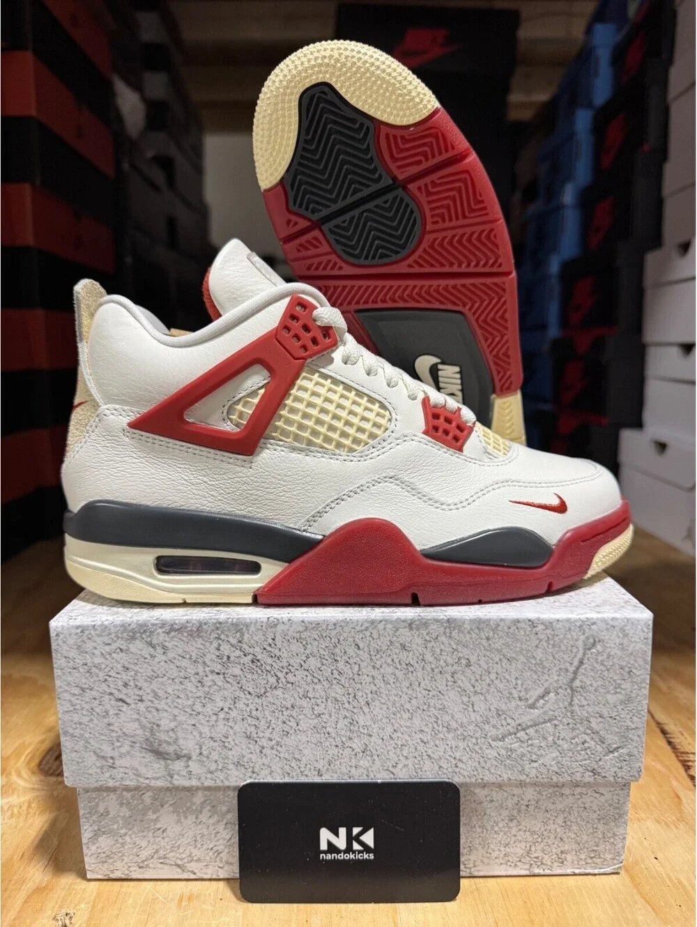 Air Jordan 4 Retro OG x Nigel Sylvester 'Brick After Brick' IQ8055-100 SIZE 10
