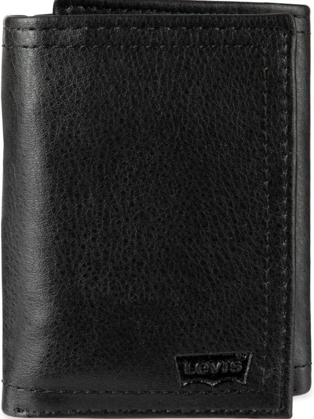 Sleek Slim Trifold Wallet for Men - ID Window, Credit Card Holder, Black Design