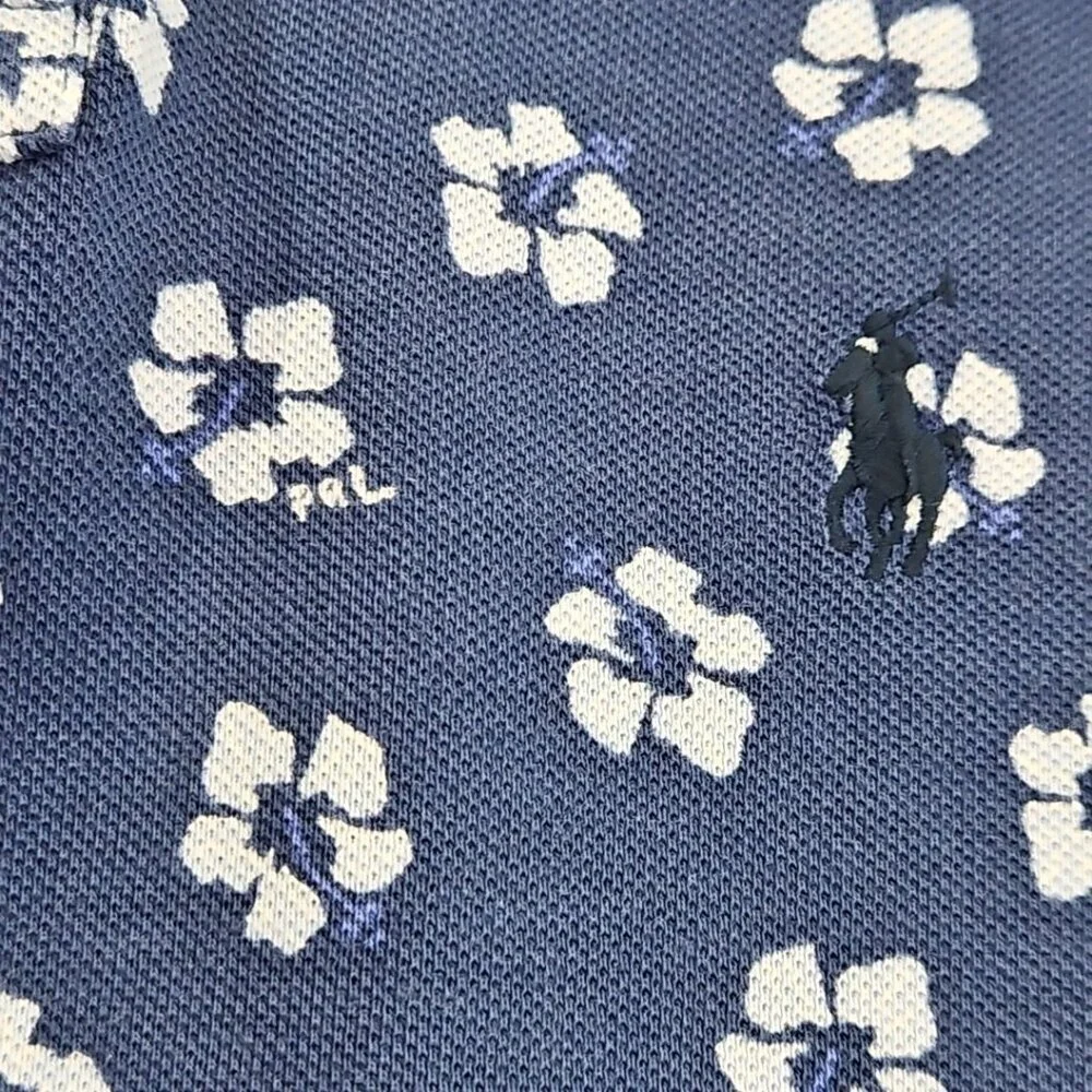 Polo‎ Ralph Lauren Classic Fit PRL Polo Shirt Men's Medium Blue Floral EUC LN