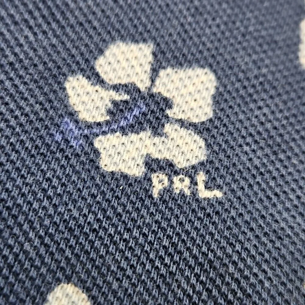 Polo‎ Ralph Lauren Classic Fit PRL Polo Shirt Men's Medium Blue Floral EUC LN