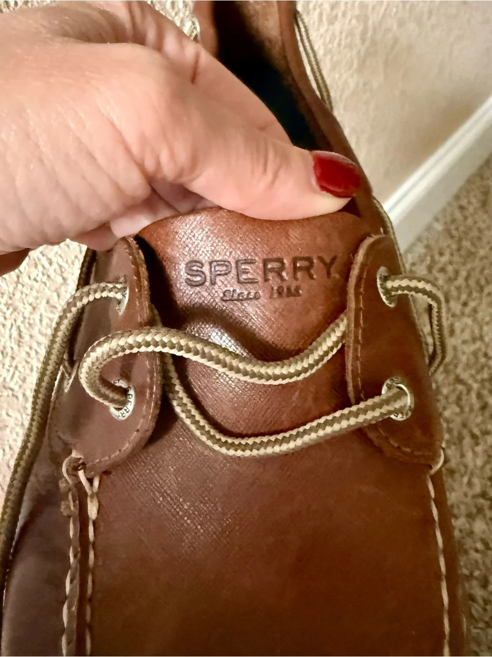 Sperry Brown Leather Moccasin-Style Men’s Boat Shoes