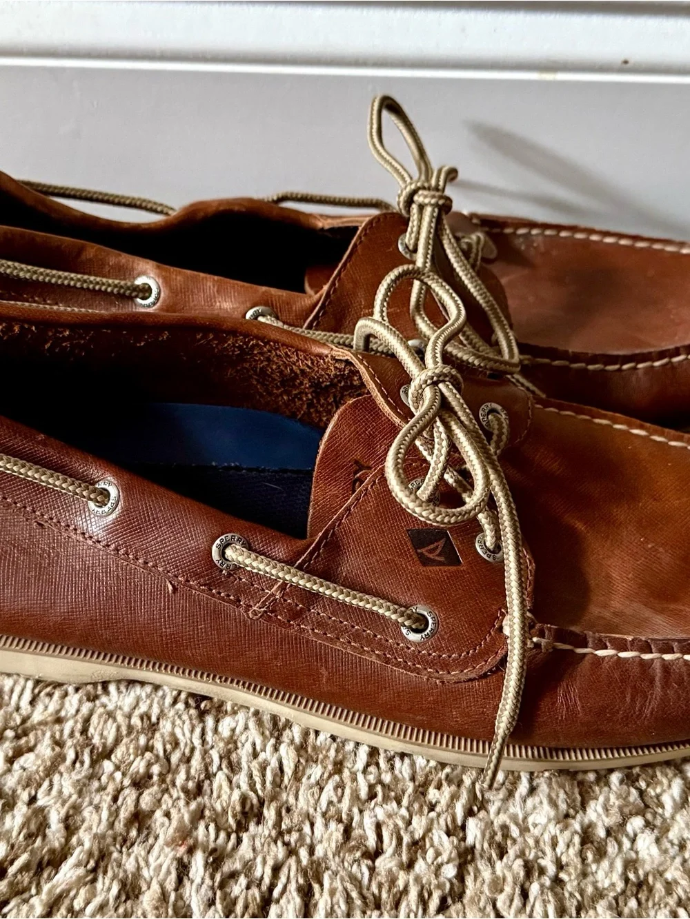 Sperry Brown Leather Moccasin-Style Men’s Boat Shoes