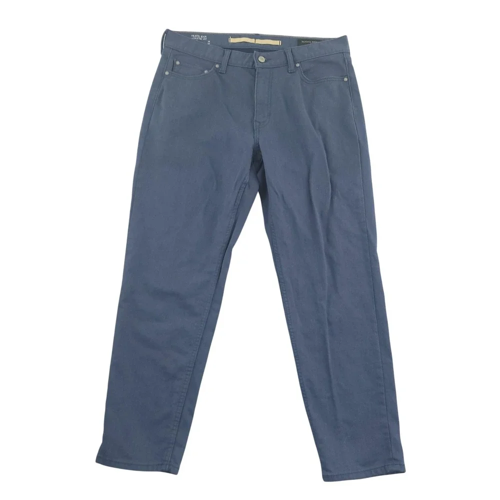 Banana Republic Travel Jean Athletic Fit Jeans Mens 34x30 Blue Stretch Denim