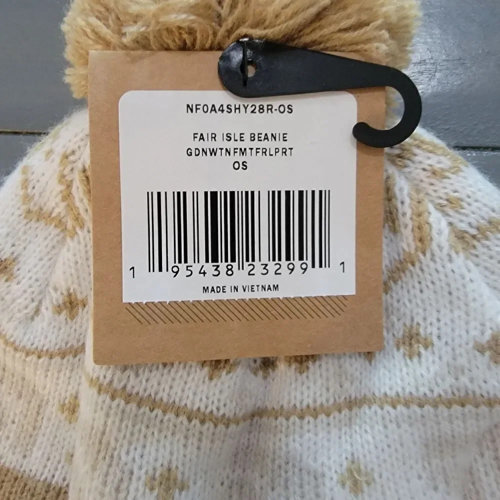 The North Face Fair Isle pom pom unisex winter beanie hat