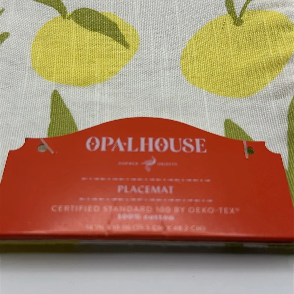 💚5 Opalhouse Lemons Placemat Yellow with Fringe