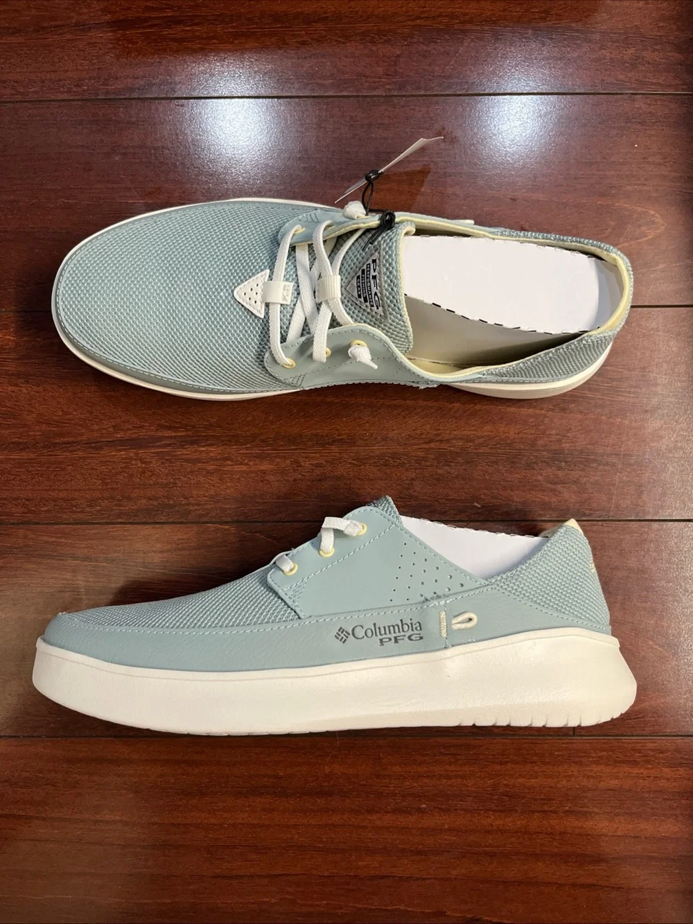 Mens 11 Columbia Boatside Breathe Relaxed PFG  Shoe Slip On Blue Mesh Fishing