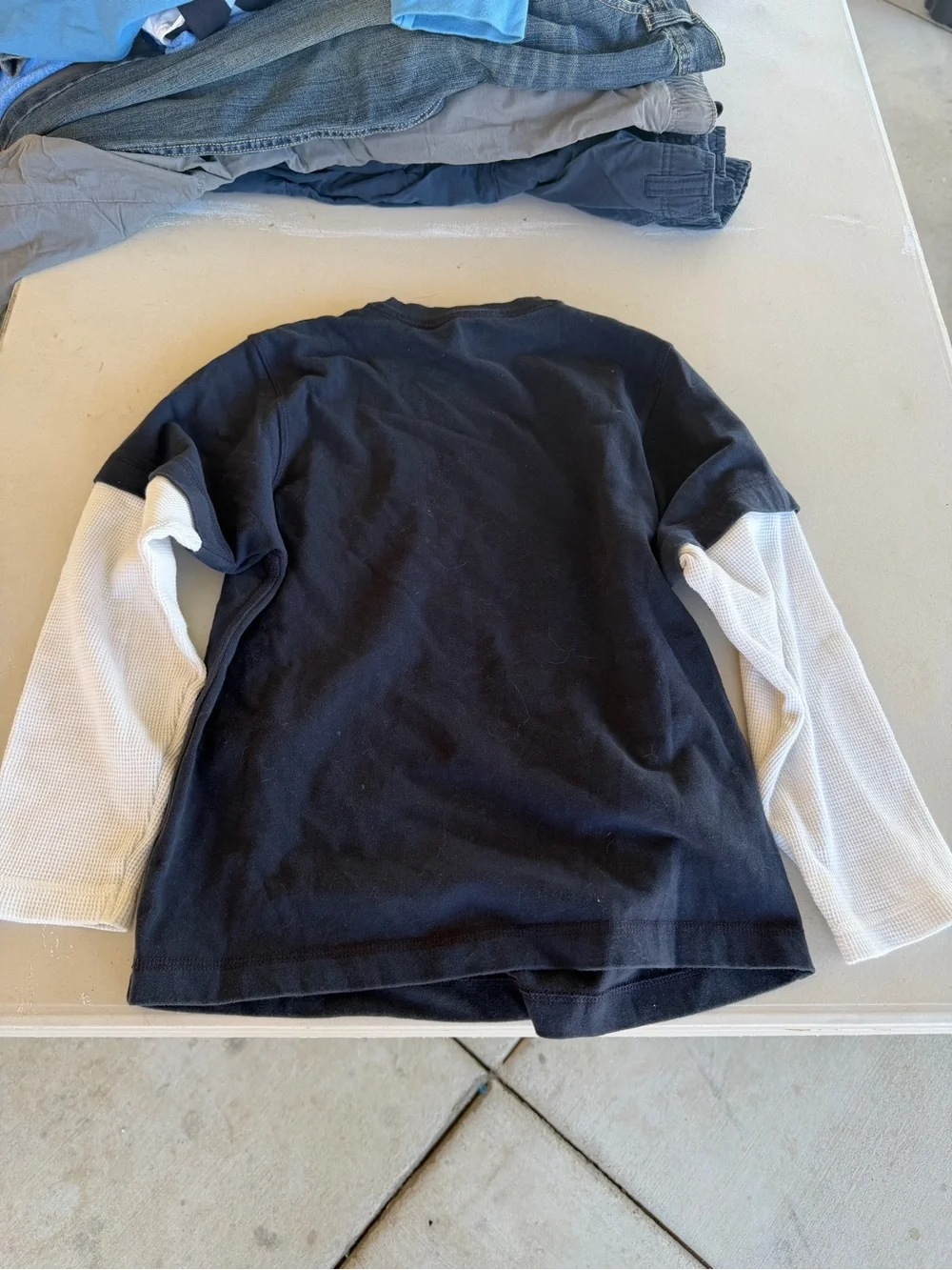 Gymboree Black and White Pirate 'Arrrgh Matey!' Layered-Look Long Sleeve Tee