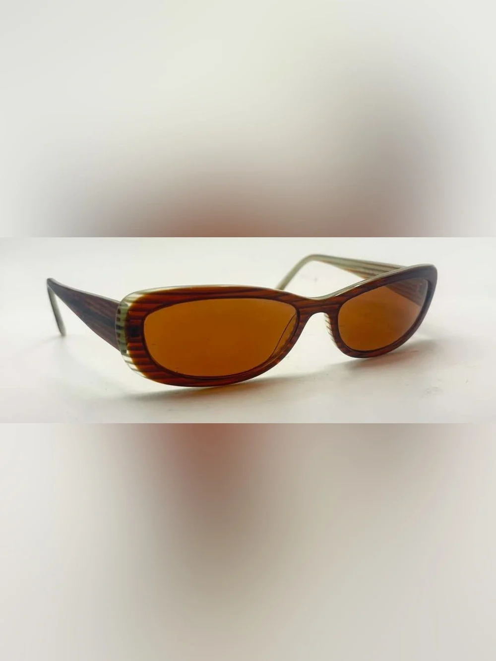 S554 Brown Oval Sunglasses Frames Only