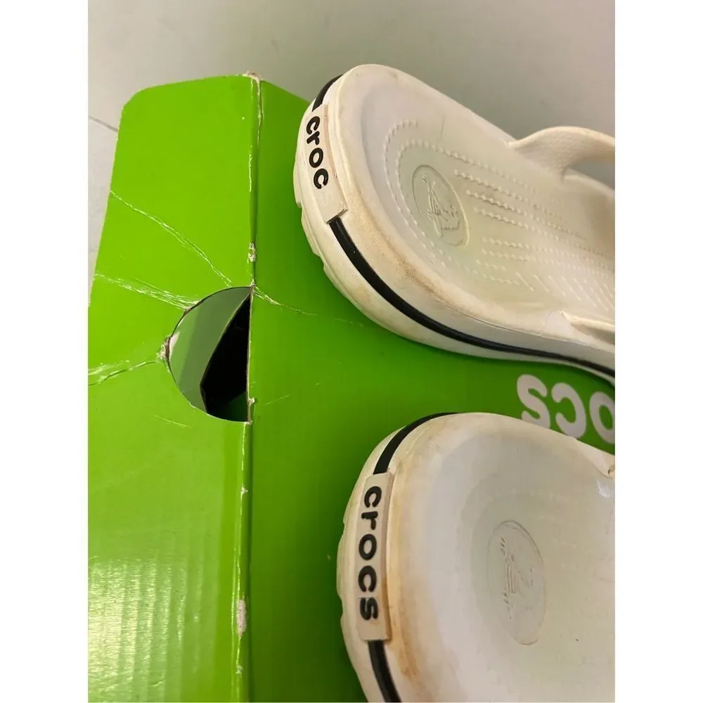 Crocs flip‎ flops white discoloration men’s 11