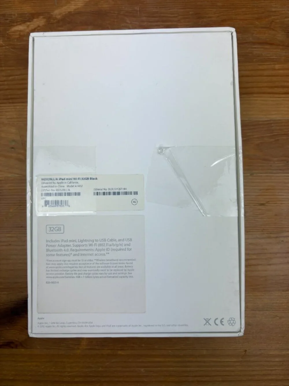 Apple iPad mini 1st Generation Model Number: A1432