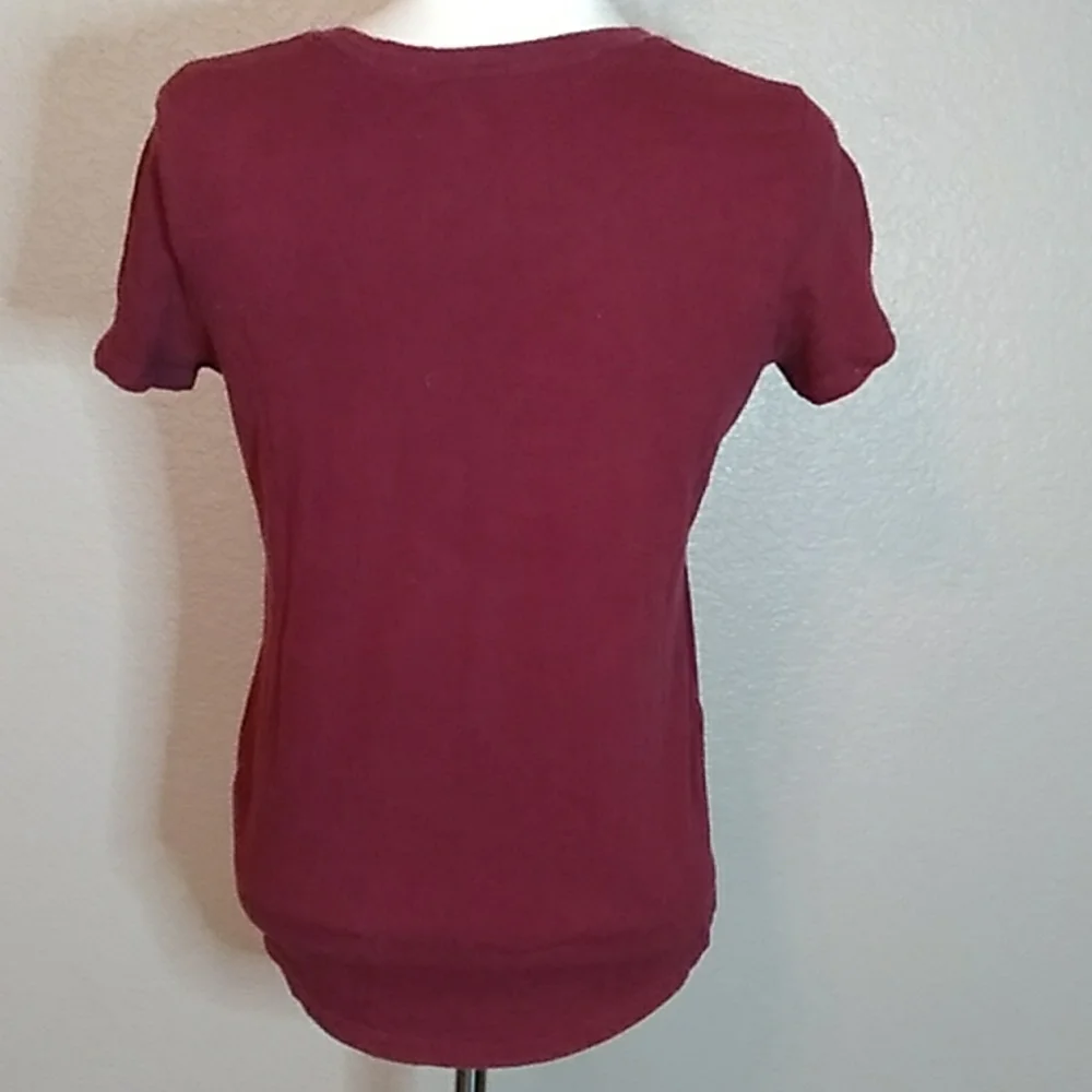 Old Navy, Girls Maroon XL, Short Sleeve Top