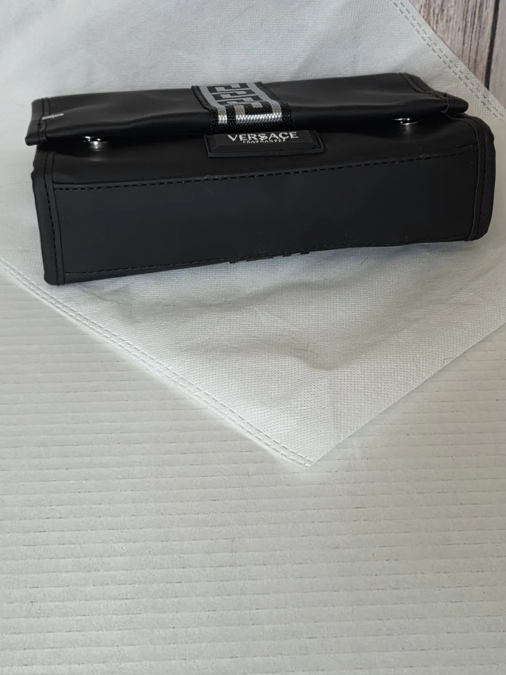 Versace Fragances Cosmetic Bag with Greca Stripe
