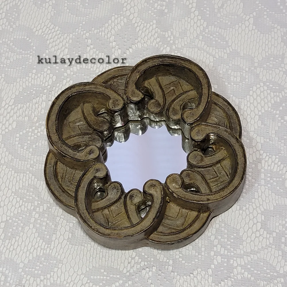 2004 Vintage Celtic Knot Wood Wall Mirror Set – 3 Piece Decorative Wall Art