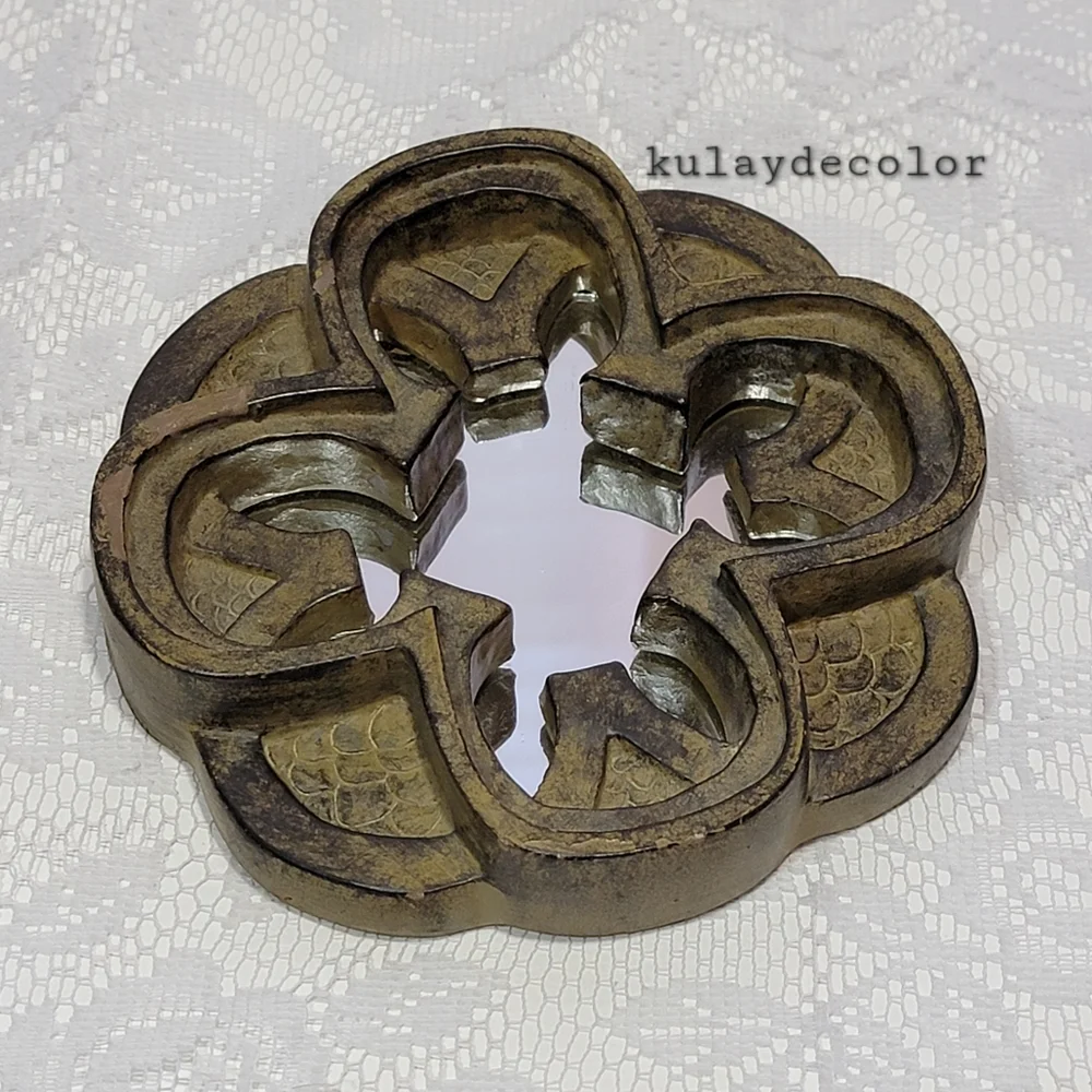 2004 Vintage Celtic Knot Wood Wall Mirror Set – 3 Piece Decorative Wall Art