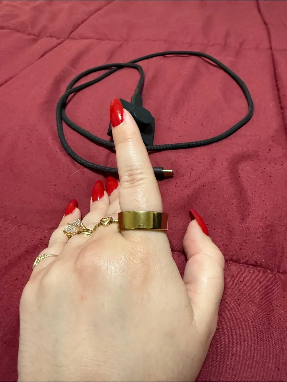 Gold tone Ultrahuman Ring - Sz 9