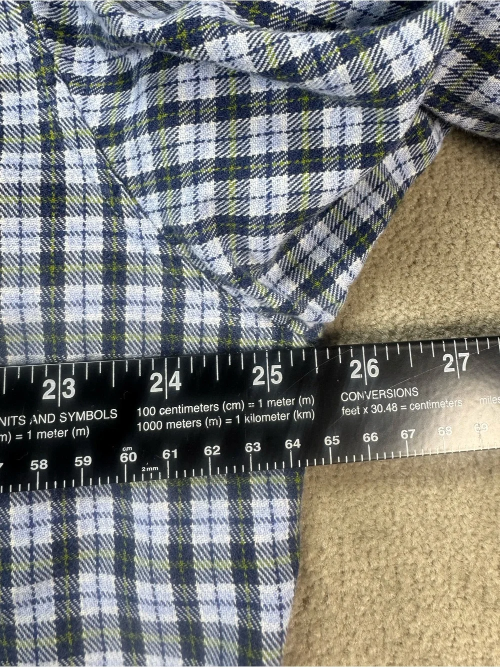 Vintage J Crew Shirt Mens Large Oarsman Blue Plaid Flannel Shirt