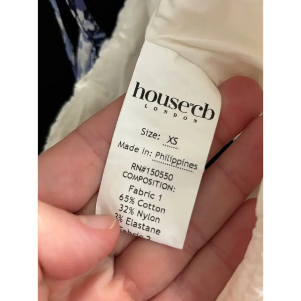 House of CB Shira White Puff Sleeve Top XS