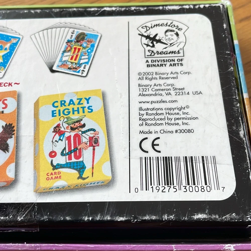 Vintage Card Games 4 Games Old Maid Rummy Hearts Crazy Eights Snap