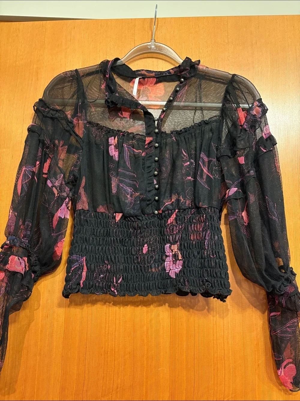 Free People sheer black