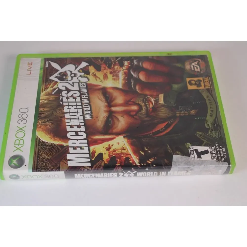 Mercenaries 2: World in Flames (Xbox 360, 2008) Authentic, Tested/works