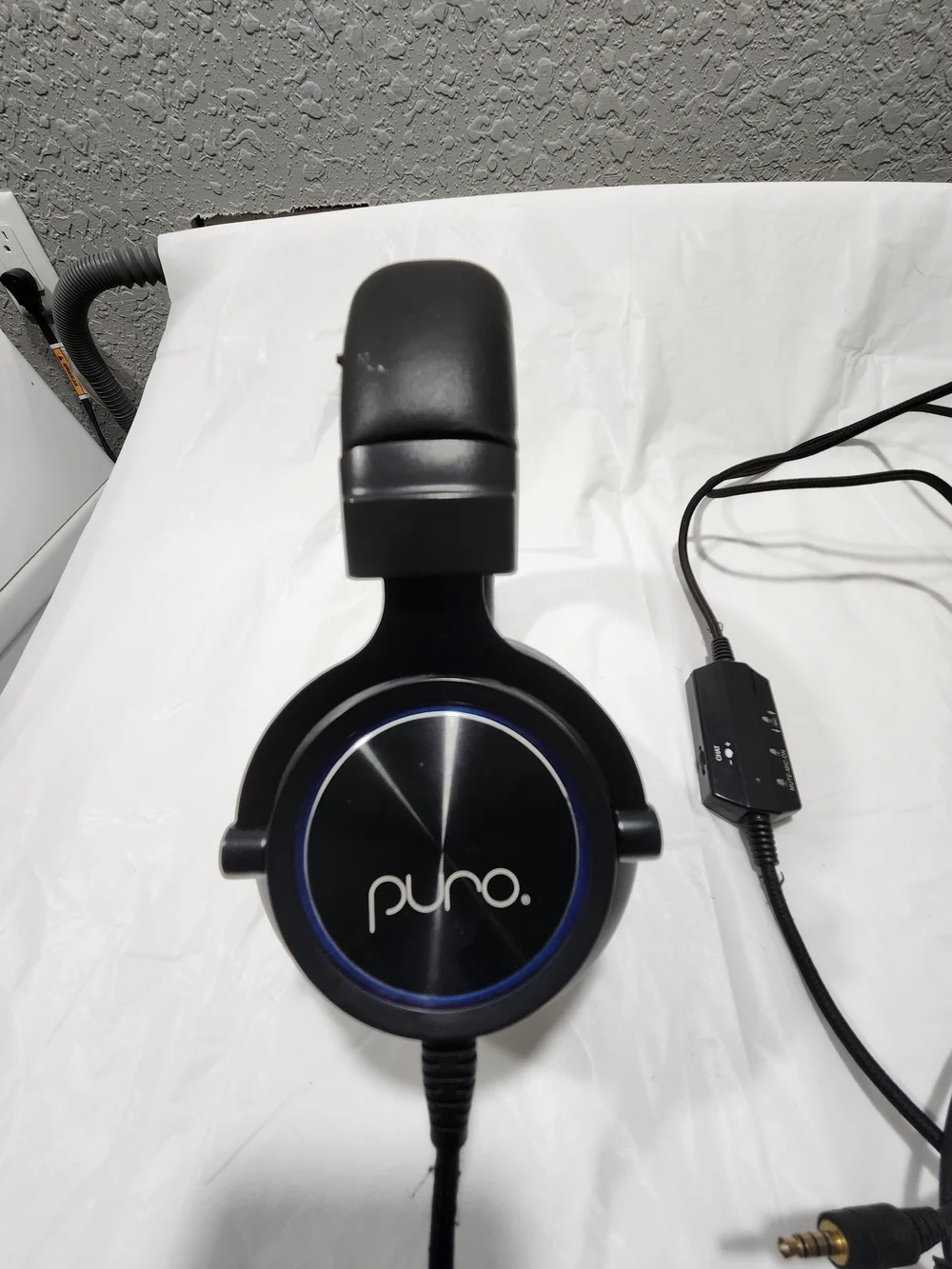 Black Over-Ear Gaming Headset with Inline Controls