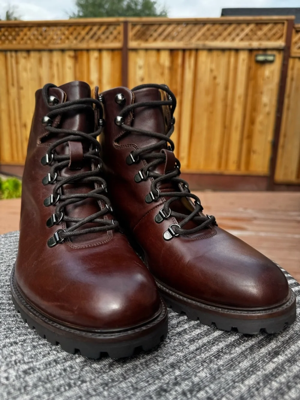 J. Peterman Italian Leather Hiker Boots Brown EU 41 W10 M8