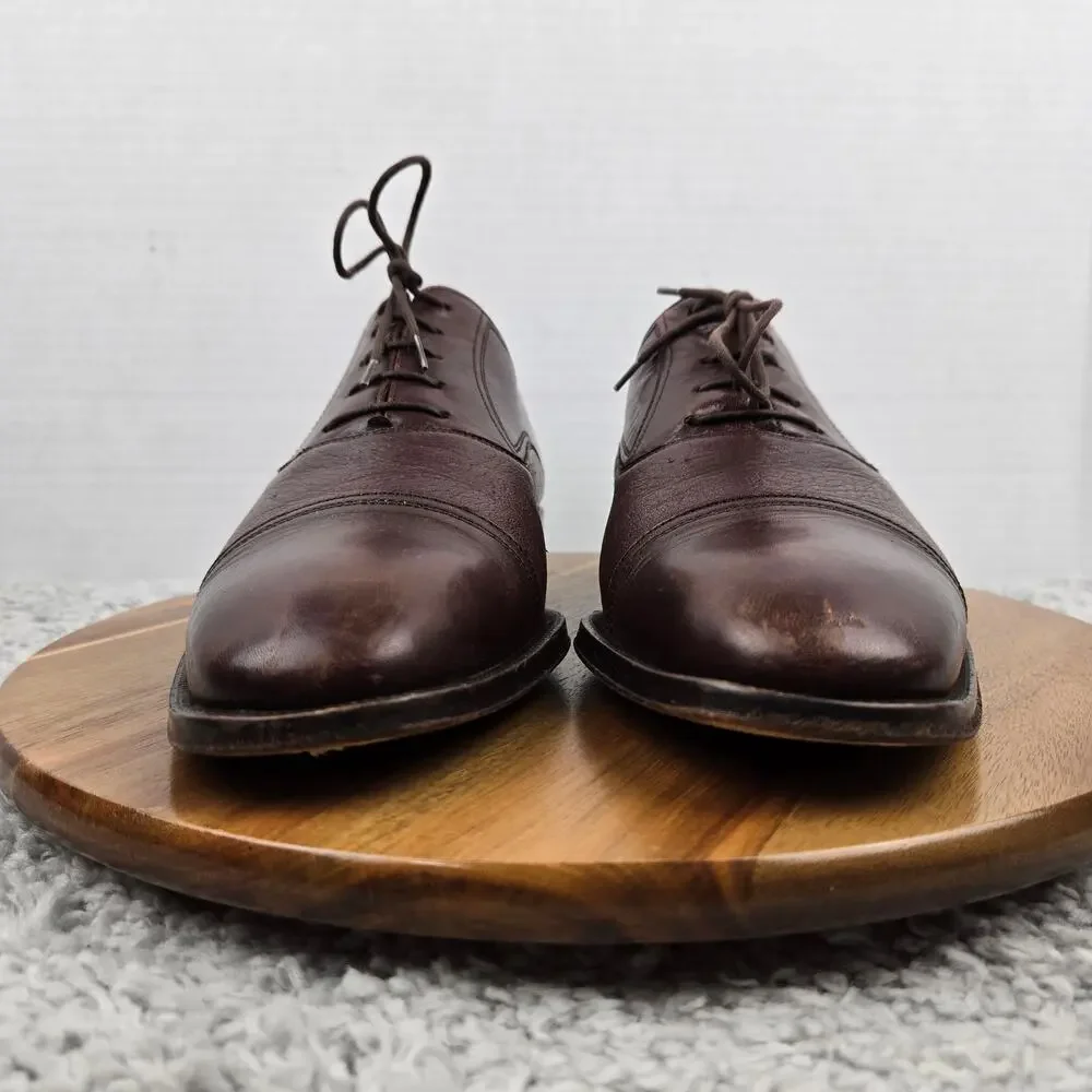Magnanni Mens 9 Blanco Aldomar SL Brown Office Casual Cap Toe Oxford Dress Shoe
