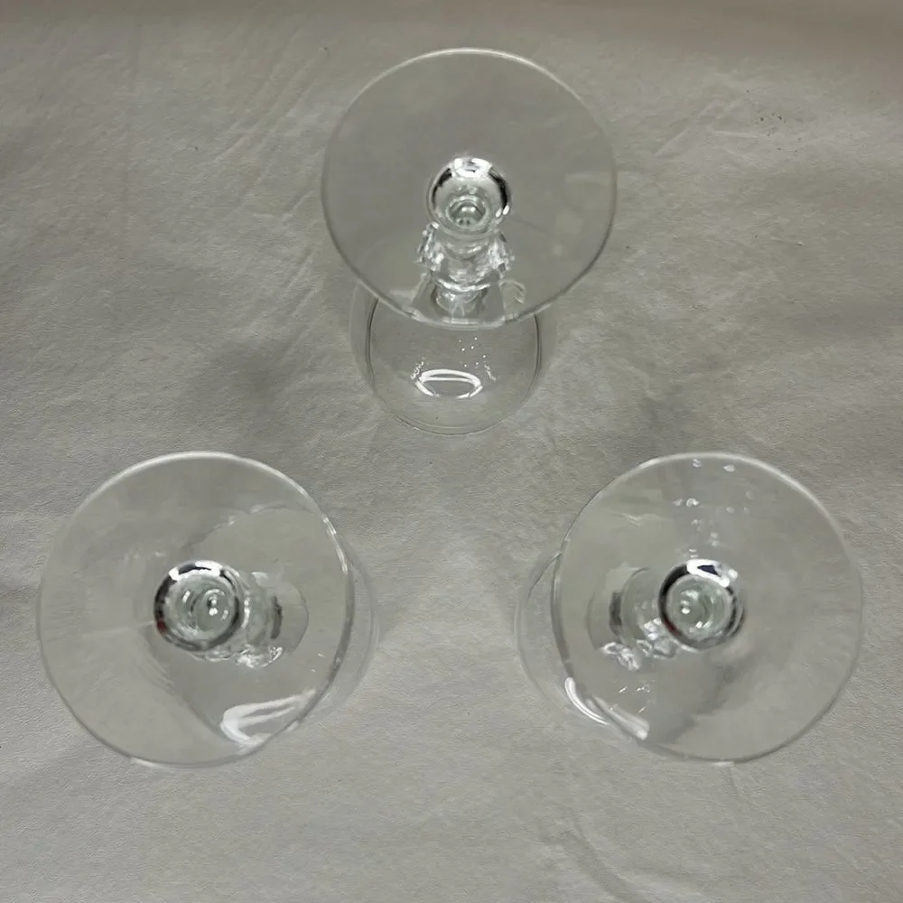 Toasting 4 Ounces Each Set 3 Liquor Cordial Sherry Port Glasses Small Stemmed