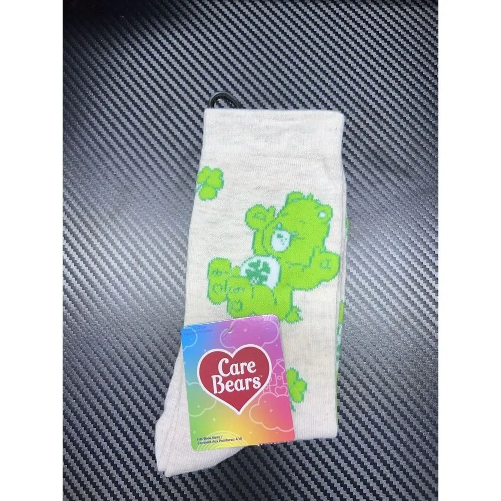 ST‎ PATRICK DAY CARE BEARS Good Luck Bear Women's SOCKS Green Size 4-10