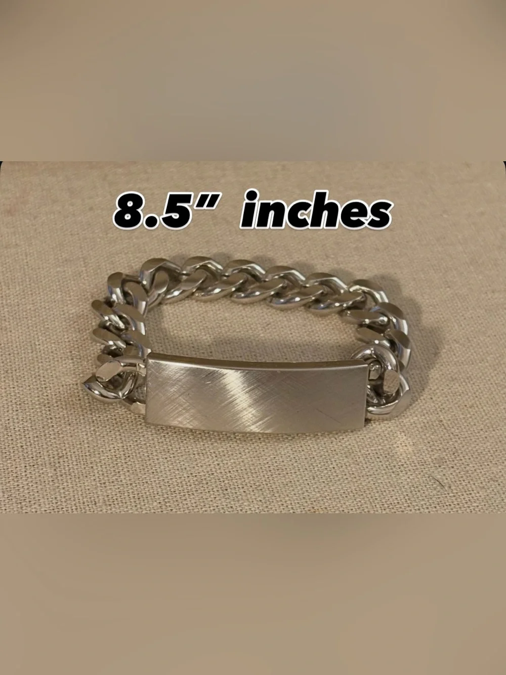 Men's Vintage Speidel Silver-Tone ID Bracelet.