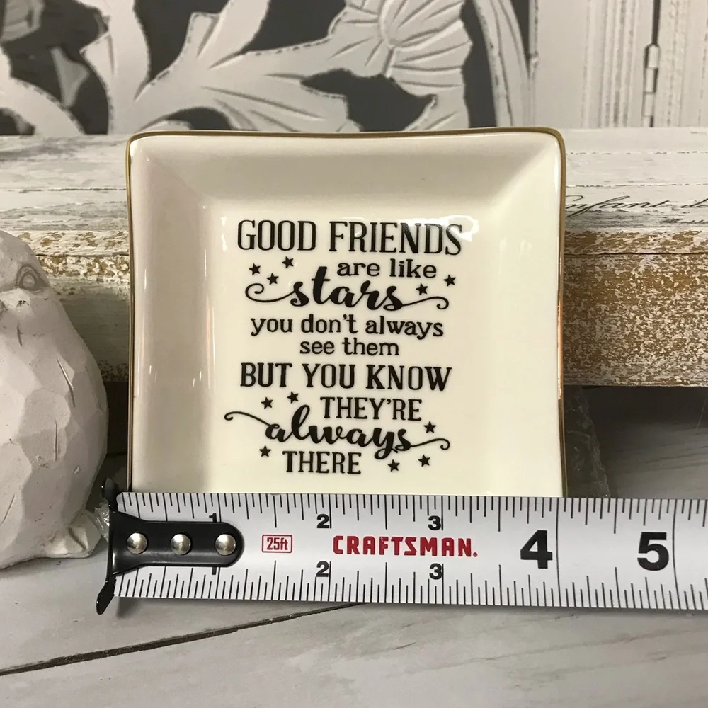 Ceramic Friendship Ring & Jewelry Holder / Trinket Dish, Ivory, Ring Holder