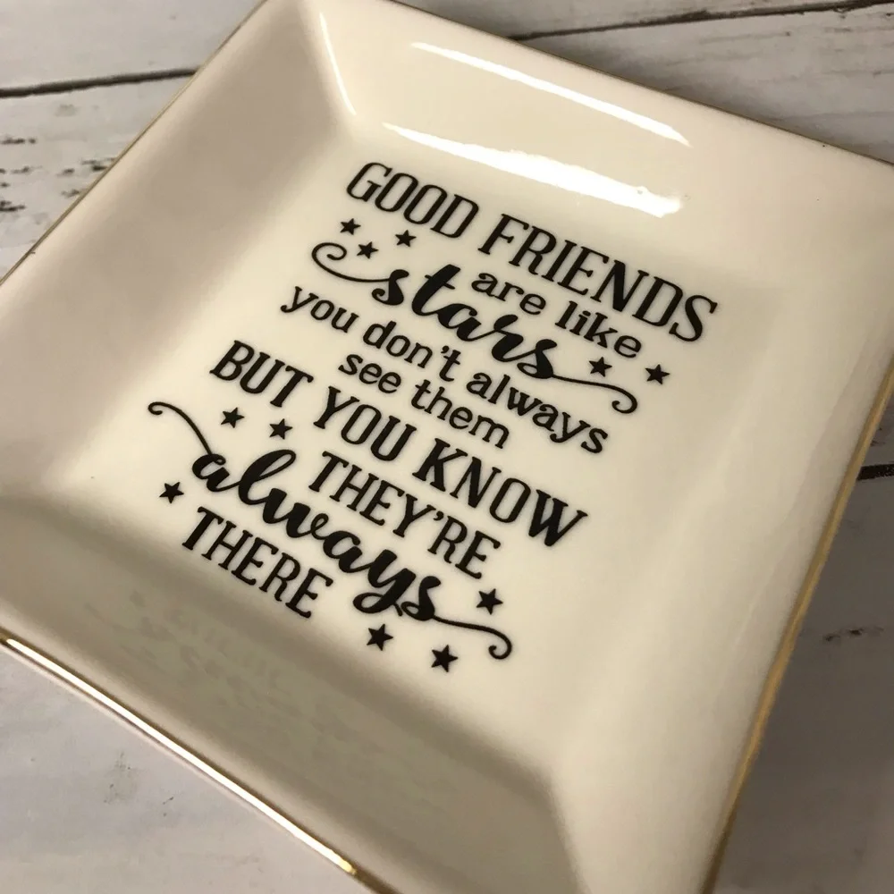 Ceramic Friendship Ring & Jewelry Holder / Trinket Dish, Ivory, Ring Holder