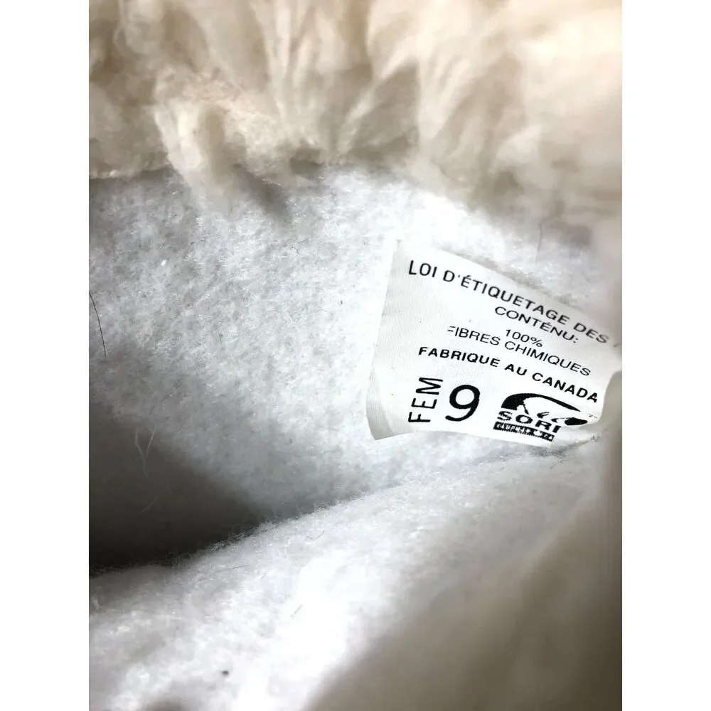 Vtg 90s Sorel Kaufman Canada White Winter Snow Boot Duck Ski Cabin Core Size 9