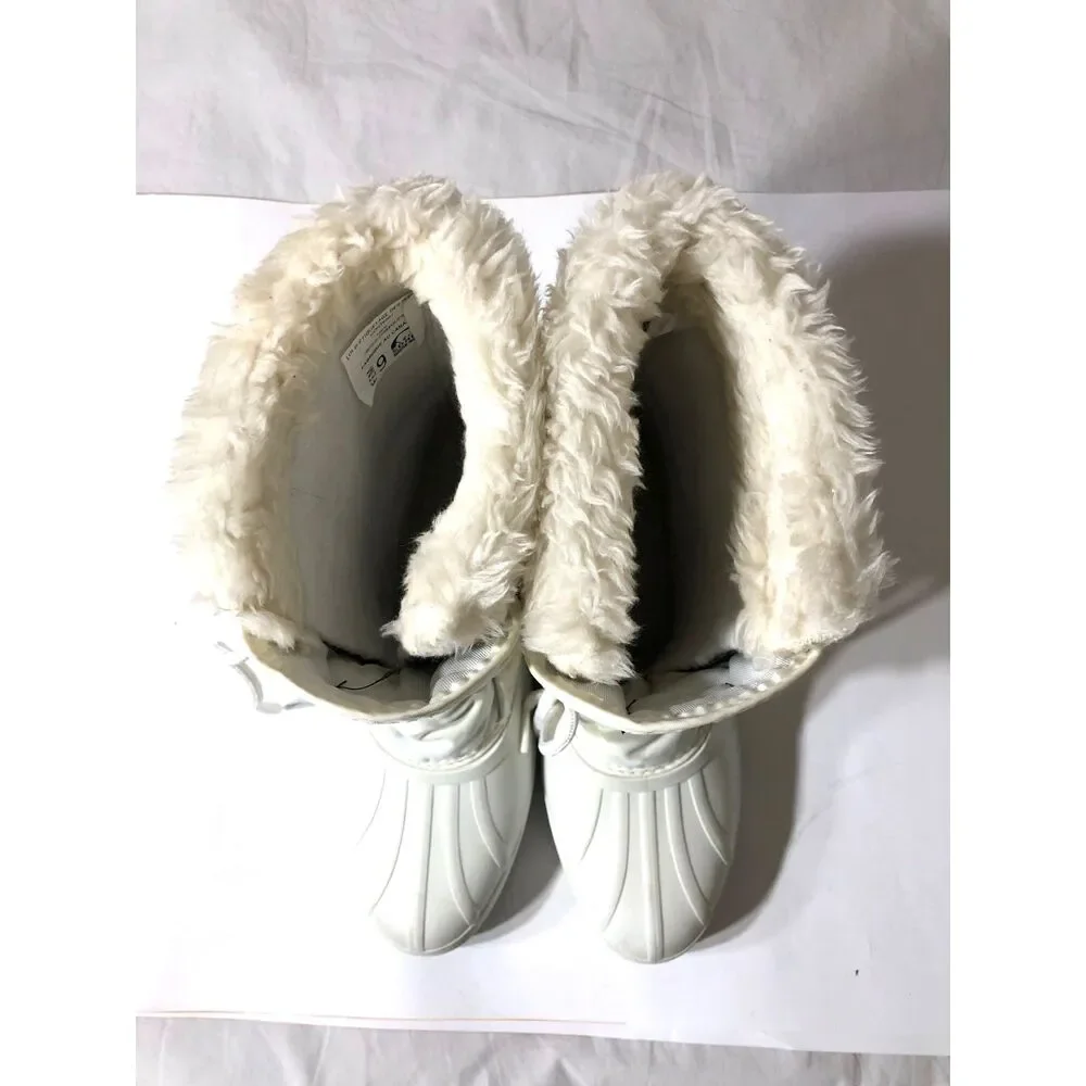 Vtg 90s Sorel Kaufman Canada White Winter Snow Boot Duck Ski Cabin Core Size 9