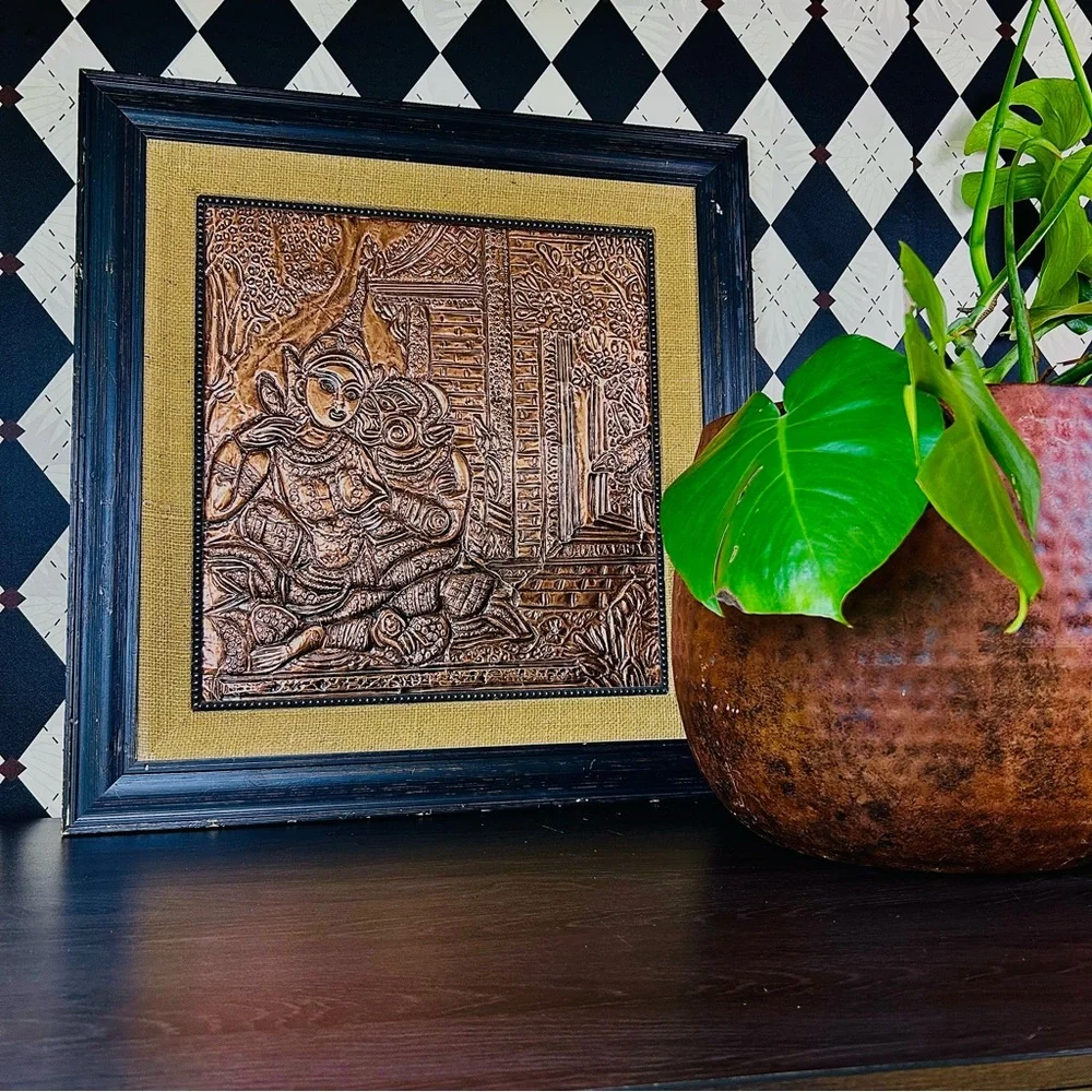 Oversized Framed Repoussé Copper-Tone 25