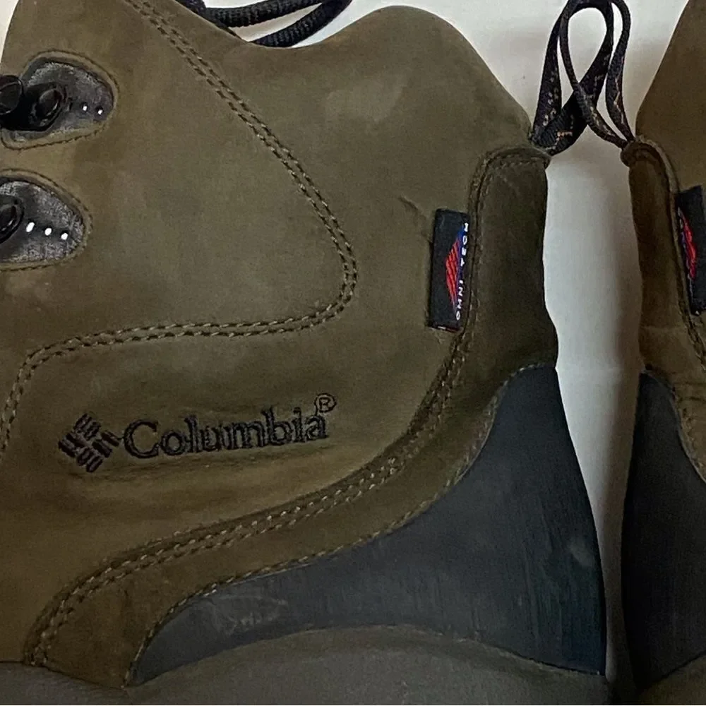 Columbia Men's Green and Black Outdoor Boots Gray Green Black Size 14.0 USA