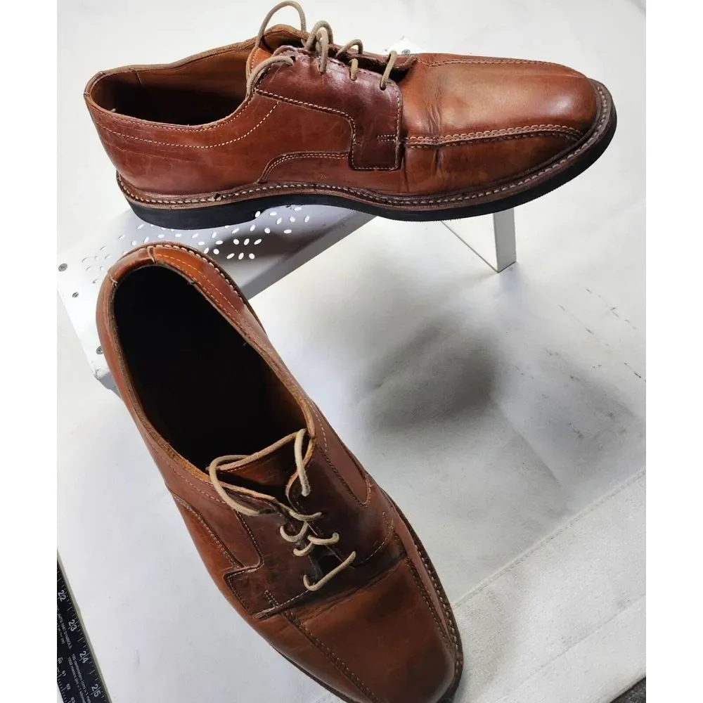 Allen Edmonds Brown Leather Mens‎ Dress Shoes With Lace-Up Closure & Rubber Sole
