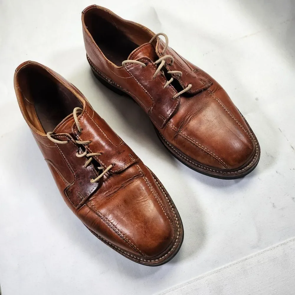 Allen Edmonds Brown Leather Mens‎ Dress Shoes With Lace-Up Closure & Rubber Sole