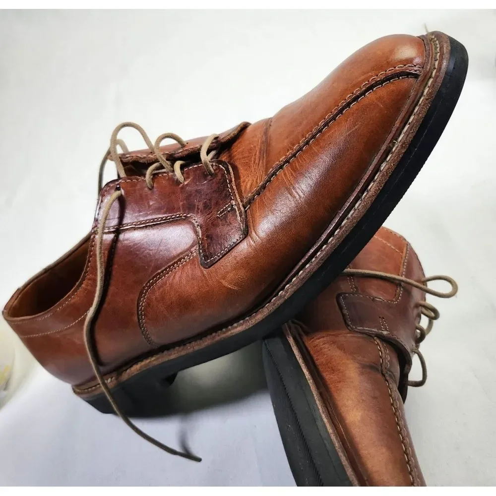 Allen Edmonds Brown Leather Mens‎ Dress Shoes With Lace-Up Closure & Rubber Sole
