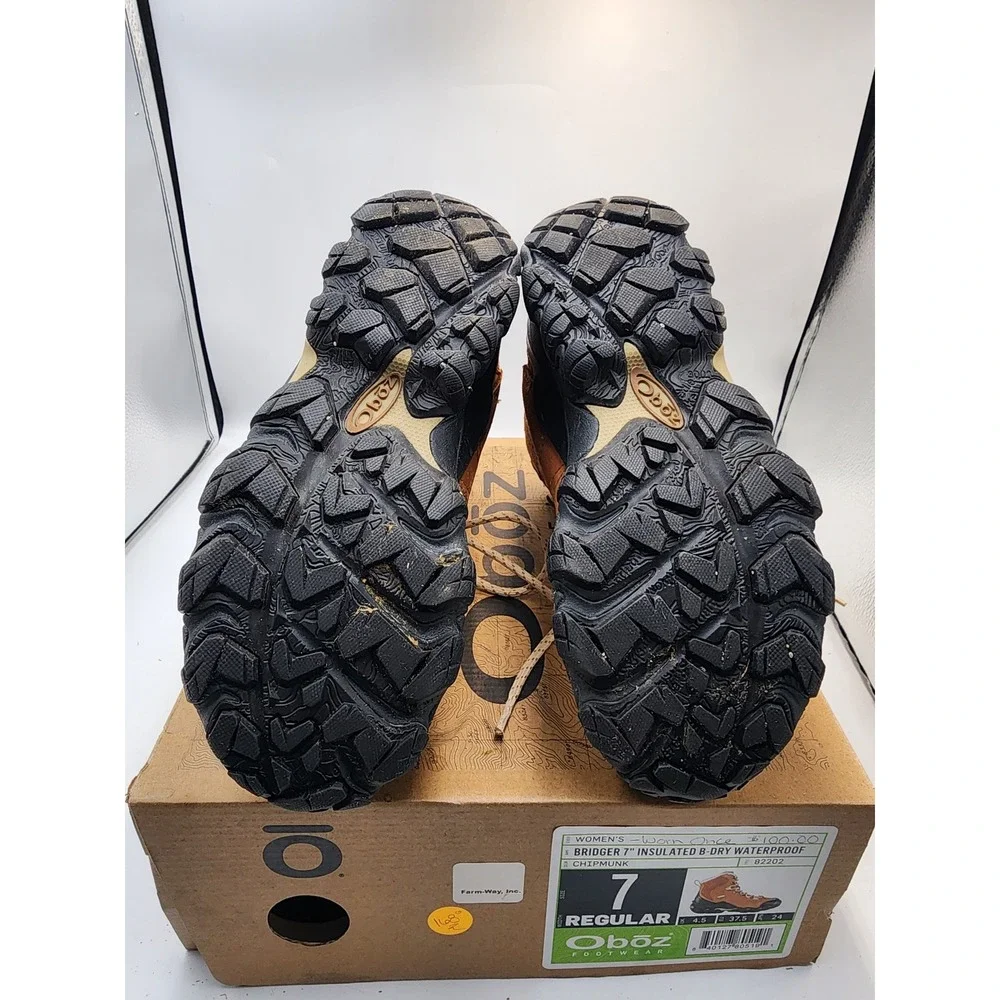 Oboz Bridger 7‎ Insulated B-DRY Waterproof Winter Hiking Boots Chipmunk Brown 7